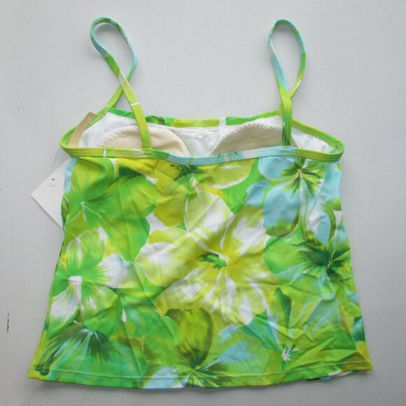 Liz Claiborne Green Tropical 2 Pc Tankini - NEW - Picture 6 of 9